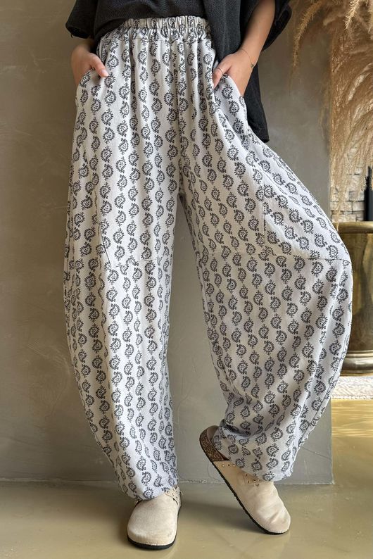 Indira Classic Barrel Pant Smoke & Storm